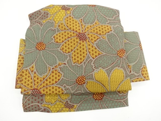 JAPANESE KIMONO / TSUKURI OBI / TRADITIONAL PATTERN